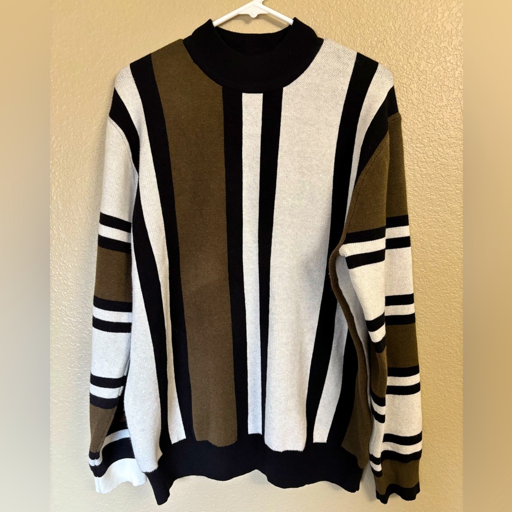 Grace Karin Men’s Vintage Striped Sweater, size L